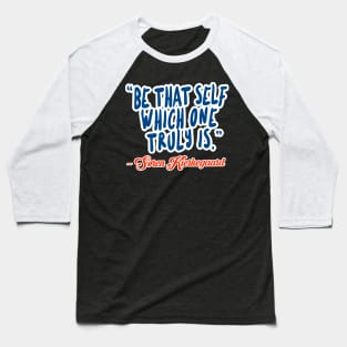 Søren Kierkegaard - Typographic Quotation Baseball T-Shirt